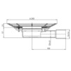 Draft Hutterer & Lechner Floor drain body with deep lot cover HL 03020.0E, horizontal [Code number: HL 90K-3020] (Russia)
