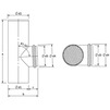 Draft SitaPipe T-piece of zinc for flat roof, d - 70 на NW 80 [Code number: 189134]