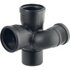 Photo Geberit Silent-PP corner branch fitting 87,5°, left, d 90*75*90 [Code number: 390.464.14.1]