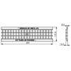 Draft Gidrolica Standart Drainage grate DG -10.13,6.50, mesh plastic, class A15, 500x137,8x16,5 mm, DN - 100 [Code number: 504]