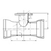 Draft T-piece socket-flange, d - 800, d1 - 250 (price on request) [Code number: 12w2317]