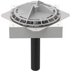 Photo [NO LONGER PRODUCED. REPLACEMENT: 359.106.00.1] - Geberit Pluvia roof outlet with fastening flange, for roof foils, outlet grating made of aluminium cast, d56 [Code number: 359.066.00.1]