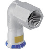 Photo Geberit Mapress Stainless Steel elbow adapter 90° with female thread, gas, d 18 [Code number: 34145]