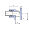 Draft Wavin Ekoplastik PPRC Wall elbow (with male thread and fastening), d 20x1/2" [Code number: SNKE02020X]