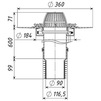 Draft Tatpolymer Roof drain with repair reducing, leaf catcher and clamping flange, with electric heating, H - 600 mm, D - 110 [Code number: 1d0349 / ТП-07.100/6-Э]