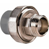 Photo RBK Combined detachable socket coupling, d - 32, d1 - 1 1/4"НР, PP, color gray [Code number: 034624]