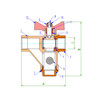 Чертеж Кран шар. VALTEC со встроенным прямым фильтром, рукоятка бабочка, вн.-вн., d - 1/2" [Артикул: VT.294.N.04]