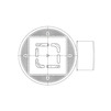 Photo Tatpolymer Drain, PP, horizontal stainless steel grate 150x150 mm, frost-resistant odor-locking flap cartridge, D - 110/75 [Code number: 1d0433 / ТП-5100N]