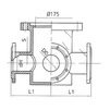 Photo Crosspiece flanged, d - 100, d1 - 50, cast iron, with hydrant stand, with cement-sand coating inside and galvanized / aluminum zinc with bitumen coating outside, GOST Р ISO (price on request) [Code number: 12w0330]