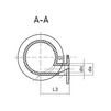 Photo Socket tee, d - 250, d1 - 100, cast-iron, with cement-sand coating inside and aluminum/epoxy coating on the outside, zinc-plated (GOST) (price on request) [Code number: 12w3426]