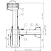 Draft Hutterer & Lechner Urinal trap with socket and rosette, DN32 [Code number: HL 130/30]