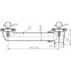 Draft Hutterer & Lechner Outlet connection, for double sinks with waste outlets 1 1/2', DN40 [Code number: HL 24-6/4]