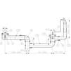 Draft Hutterer & Lechner Outlet connection with waste outlets 1 1/2' and overflow assembly, for reversible double sinks, DN40 [Code number: HL 25U-6/4]
