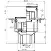 Draft Hutterer & Lechner Floor drain with siphon PRIMUS, frame 145x145 mm Klick- Klack, vertical, DN 50/75/110 [Code number: HL 3100Pr] (Russia)