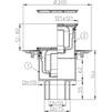 Draft Hutterer & Lechner Floor drain with trap primer, with gold grate, system "KLICK-KLACK", vertical, DN50/75/110 [Code number: HL 310N-3000.11]