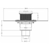Draft Hutterer & Lechner Floor drain with bitumen membrane d 420 mm, vertical, DN50/75/110 [Code number: HL 310NH]