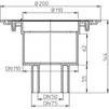 Draft Hutterer & Lechner Floor drain body, vertical, DN50/75/110 [Code number: HL 310NK] (Russia)