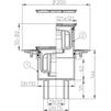 Draft Hutterer & Lechner Floor drain with trap seal PRIMUS, brass grate (KLICK-KLACK), vertical, DN50/75/110 [Code number: HL 310NPr-3000.3]