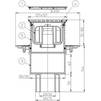 Draft Hutterer & Lechner Floor drain with trap seal PRIMUS, with grate "Quadra" HL3120 (KLICK-KLACK), vertical, DN50/75/110 [Code number: HL 310NPr-3120]