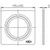 Draft Hutterer & Lechner Stainless steel grate (V4A) 115x115mm 'Primus Design' [Code number: HL 3127]