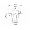 Draft Hutterer & Lechner Floor drain, vertical, DN110 [Code number: HL 317/1]