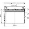 Draft Hutterer & Lechner Extension, stainless steel frame (V4A), grate 138x138mm, screwable, d 146mm [Code number: HL 3911]