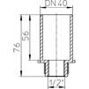 Draft Hutterer & Lechner Adapter, DN40xR1/2' [Code number: HL 40.2]