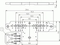 Draft Hutterer & Lechner Mounting plate, sound-absorbing, 264 x 110 mm [Code number: HL 44S]
