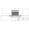 Draft Hutterer & Lechner Floor drain with bitumen flange, with siphon PRIMUS, with grate HL3123 (KLICK-KLACK), horizontal, DN40/50 [Code number: HL 510NHPr-3123]