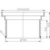 Draft Hutterer & Lechner Extension with plastic grate frame, 144 mm / d 195 mm [Code number: HL 608] (Russia)