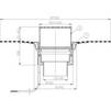 Draft Hutterer & Lechner Flat-roof drain with bitumen membrane, heated (10-30W/230V), DN110 [Code number: HL 62.1BH/1]