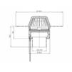 Draft Hutterer & Lechner Flat-roof drain with PP-flange and heating (10-30W/230V), vertical, DN110 [Code number: HL 62.1F/1]