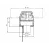 Draft Hutterer & Lechner Flat-roof drain with PP-flange and heating (10-30W/230V), vertical, DN75 [Code number: HL 62.1F/7]