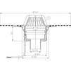 Draft Hutterer & Lechner Flat-roof drain with bitumen membrane, heated (10-30W/230V), vertical, DN75 [Code number: HL 62.1H/7]