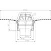 Draft Hutterer & Lechner Flat-roof drain with bitumen membrane, vertical, DN110 [Code number: HL 62H/1]