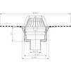 Draft Hutterer & Lechner Flat-roof drain with bitumen membrane, vertical, DN75 [Code number: HL 62H/7]