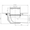 Draft Hutterer & Lechner Flat-roof drain with PP-flange, walkable, horizontal, DN110 [Code number: HL 64BF/1]