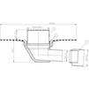Draft Hutterer & Lechner Flat-roof drain with bitumen membrane, horizontal, DN75/110 [Code number: HL 64BH]