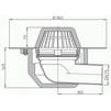 Draft Hutterer & Lechner Flat-roof drain with PP-flange, horizontal, DN75 [Code number: HL 64F/7]
