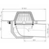 Draft Hutterer & Lechner Flat-roof drain with PVC-flange, horizontal, DN110 [Code number: HL 64P/1]