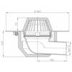 Draft Hutterer & Lechner Flat-roof drain with PVC-flange, horizontal, DN75 [Code number: HL 64P/7]