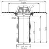 Draft Hutterer & Lechner Flat-roof renovation drain with bitumen membrane, vertical, DN160 [Code number: HL 69H/5]