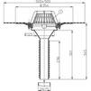 Draft Hutterer & Lechner Flat-roof renovation drain with bitumen membrane, vertical, DN75 [Code number: HL 69H/7]