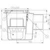 Draft Hutterer & Lechner Basement drain with trap seal, plastic grate, horizontal, DN110 [Code number: HL 71]