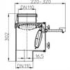 Draft Hutterer & Lechner Antiflooding valve, vertical, with floting body and manual closure, DN110 [Code number: HL 710.1V]