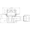 Draft Hutterer & Lechner Floor drain with flange, trap seal, cut-to-size grate frame, horizontal, DN75/110 [Code number: HL 72.1]