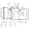 Draft Hutterer & Lechner Anti-flood valve with stainless steel flap, DN200 [Code number: HL 720]