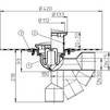 Draft Hutterer & Lechner Floor drain with bitumen membrane and trap seal, ball-joint, DN50/75 [Code number: HL 80.1HR]