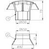 Draft Hutterer & Lechner Roof ventpipe fitting, DN50 [Code number: HL 805]