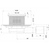 Draft Hutterer & Lechner Balcony and terrace drain with KLICK-KLACK system, horizontal, DN40/50 [Code number: HL 90-3000]